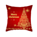 Axyaa Christmas Gift Pillowcase Red Print Cushion Cover for Home Sofa