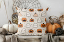 Axyaa Ghosts & Pumpkins Pattern Pillow Cover for Sofa, Bedroom & Car