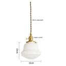 Axyaa White Glass LED Pendant Lamp - Nordic Modern Hanglamp for Home, Bedroom, Living Room