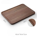 Axyaa Black Walnut Wood Tea Tray for Coffee Tea Desserts Storage Dinner Tray