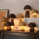 Axyaa Mushroom Night Light: Cute Wooden Bedside Lamp for Children's Room