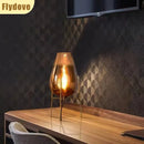 Axyaa Glass Desk Lamp Floor Lamp: Modern Simple Living Room Bedroom Lighting