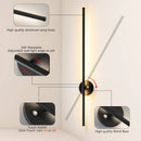 Axyaa Black LED Wall Lamps Wall Lights Switch for TV Background Indoor Wall Lighting