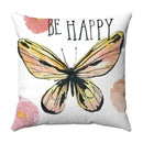 Axyaa Butterfly Print Cushion Cover 45x45cm - Farmhouse Stylish Home Decor Pillow Cover
