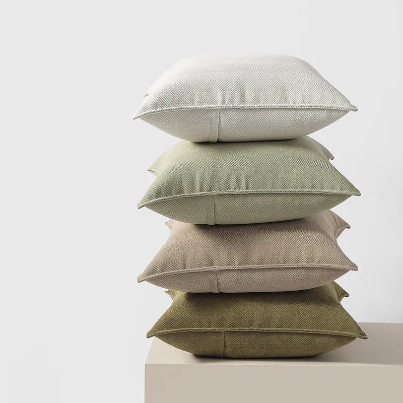 Axyaa Chenille Herringbone Embossed Pillowcase Set for Bedroom and Couch