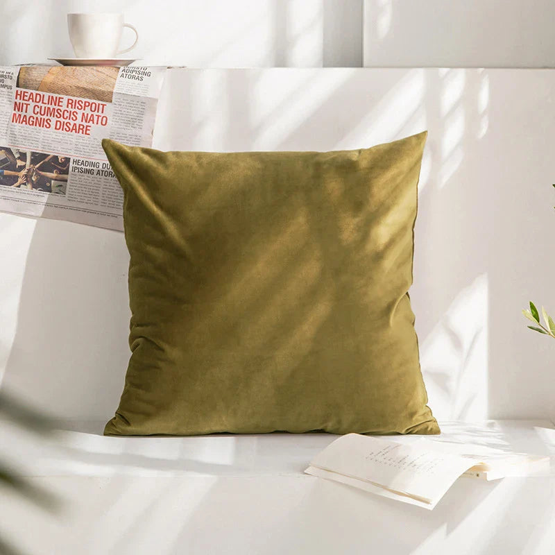 Velvet Cushion Cover for Sofa Living Room, 30x50cm Decorative Pillows by Axyaa
