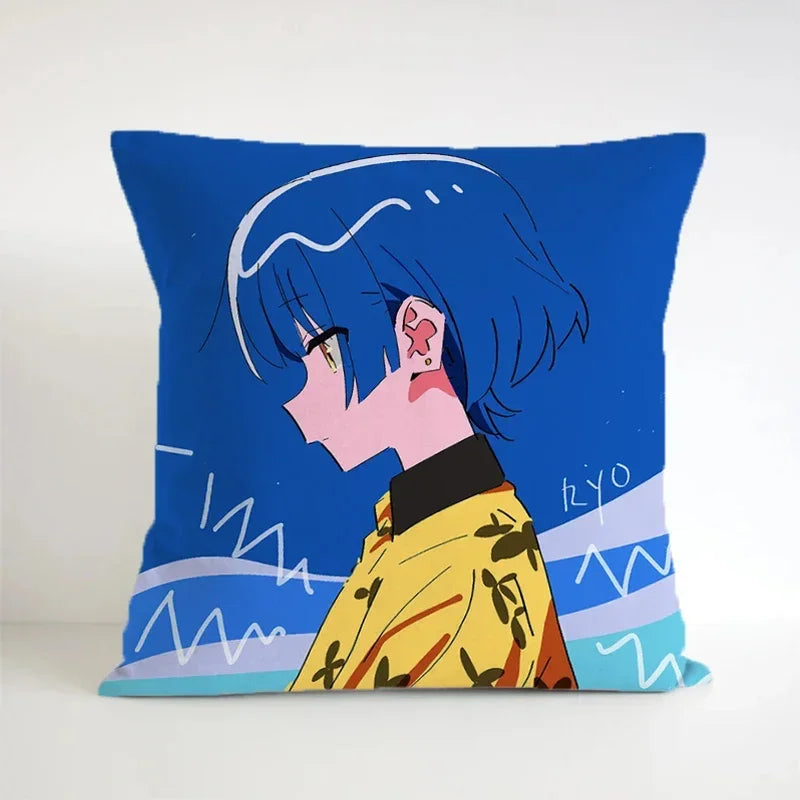 Axyaa 45x45 Decorative Pillowcases for Sofa Pillows - Bocchi Rock Theme