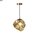 Axyaa Amber Glass LED Pendant Lamp: Industrial Vintage Luxury Hanging Light