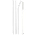 Axyaa Glass Straws: Reusable, Transparent, Eco-Friendly Straw Set with Storage Bag