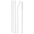 Axyaa Glass Straws: Reusable, Transparent, Eco-Friendly Straw Set with Storage Bag
