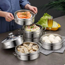 Axyaa Stainless Steel Steamer Tray with Cover - Double Ear Dumpling Rack