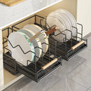 Axyaa Pot and Pan Organizer Rack | Adjustable Storage Shelf for Cookware and Cutting Boards