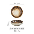 Axyaa Ceramic Flower Sauce Dish Set for Sushi & Molecular Cuisine
