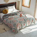 Axyaa Cotton Muslin Bedspread: Breathable Adult & Kids Jacquard Throw Blanket