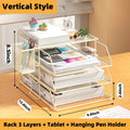 Axyaa Mesh Desk Organizer File Tray Rack Shelf for Office Document Storage