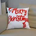 Axyaa Christmas Embroidered Pillowcase - Decorative Sofa Cushion Cover