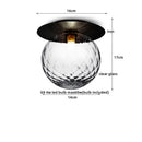 Axyaa Modern Iron Glass LED Ceiling Lamp for Home Lighting