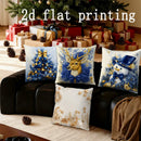 Axyaa Christmas Pattern Cushion Covers for Sofa, Bedroom, Car - Rectangular Pillow Cover