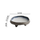 Axyaa Ceramic Dinner Plate - Irregular High Foot Sushi Plate for Restaurant Tableware