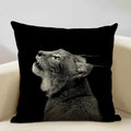 Axyaa Animal Pattern Cushion Cover Trio: Lion, Tiger, Bear Home Sofa Decor Kids Gift