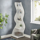 Axyaa Modern 5-Tier Corner Bookshelf Plant Stand & Small Storage Rack