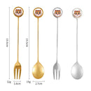 Axyaa Stainless Steel Cartoon Cutlery Set for Dining and Kitchen