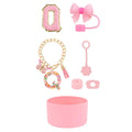 Axyaa 7pcs Cup Set for Stanley Tumbler: Straw, Cover, Cap, Boot, Stopper, Keychain, Sticker