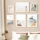 Axyaa Seaside Seagull Canvas Art Print Seascape Wall Poster Modern Home Decor