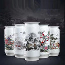 Axyaa Jingdezhen Ceramic Vase with Dracaena sanderiana for Painting and Calligraphy