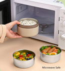 Axyaa 1200ml 304 Stainless Steel Thermal Lunch Box 3 Layers Bento Box Large Capacity