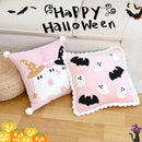 Cute Halloween Embroidered Throw Pillow Cover for Home Decor by Axyaa
