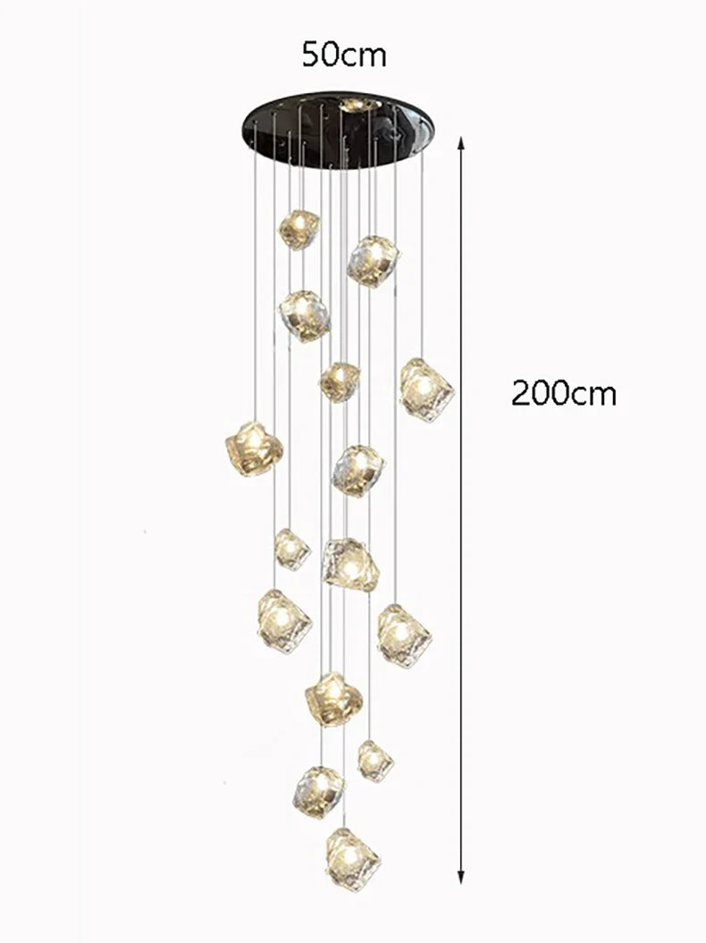 Axyaa Chandelier Set: Hall, Staircase, Indoor Lighting, Ceiling Lights