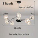 Axyaa Glass Chandelier: Modern Luxury Living Room Lights