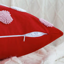Axyaa Heart Embroidered Pillow Cover for Valentine's Day Living Room Decor