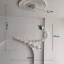 Axyaa Modern Stair Chandelier LED Pendant Ceiling Lamp for Living Room