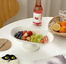 Axyaa Ceramic Oval Fruit Dish Tea Cake Tray for Afternoon Tea and Sitting Room Table
