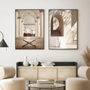 Axyaa Moroccan Mosque Landscape Art Poster Prints for Home Decor