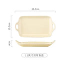 Axyaa Cream Love Plates Set of 4 - Ceramic Tableware for Dessert & Breakfast
