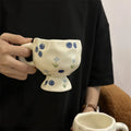 Axyaa Korean Hand-Painted High-Footed Coffee Cup, 300ml