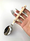 Axya Stainless Steel French Cutlery Set - 4Pc Western Steak Dinnerware, Kitchen Essentials