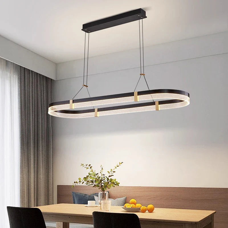 Axyaa Stainless Steel LED Chandelier for Nordic Home Decor