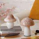 Axyaa Cream Mushroom LED Desk Lamp for Bedroom and Living Room