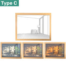 Axyaa LED Art Picture Table Light with Wood Frame Wall Decor Lamp