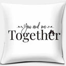 Axyaa Geometric Print Cushion Cover, Black and White, Square Pillowcase
