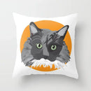 Axyaa Geometric Pattern Print Orange Car Sofa Cushion Cover