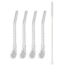 Axyaa Stainless Steel Dual-use Drinking Straw Set