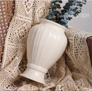 Axyaa Rose Light Luxury Vase: French Style Cream Ornaments for Home Decor