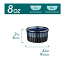 Axyaa Blue Ramekin Soufflé Molds, High-Temperature Resistant Bake Molds, 6/12pcs