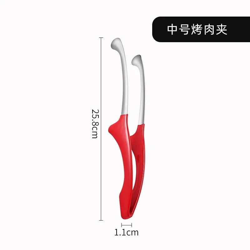 Axyaa Silicone Handle Stainless Steel Food Tongs