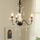 Axyaa Crystal Candle Chandeliers: Elegant Art Home Decor Ceiling Pendant Lights